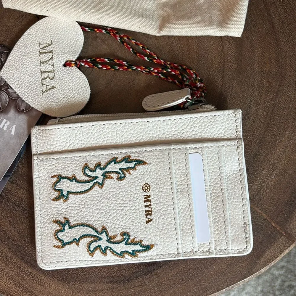 Sparkling Desert Moon Credit Card Holder In Chocolate White